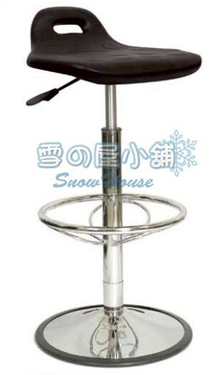 雪之屋 630PU升降吧台椅(電鍍圓盤腳/腳踏圈) X757-01