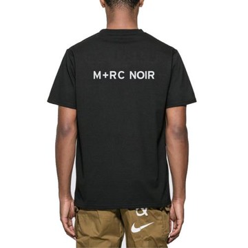 基礎款潮牌M+RC NOIR情侶T恤 經典字母印花黑色純棉圓領寬松短袖