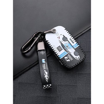 適用名爵MG5GT17款ZS名爵6銳騰GS銳行GT MG3真皮汽車鑰匙套包扣新