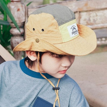 Y B S - 日系拼色防曬漁夫帽