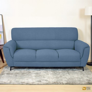 wakuhome 瓦酷家具 moana 透氣貓抓皮沙發-三人座(牛仔藍/雪花灰)兩色可選 b001-