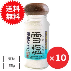 雪塩 顆粒 55g×10個 沖縄の塩 ビン 卓上塩 パラダイスプラン 送料無料