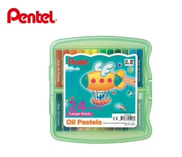 Pentel 飛龍 GHTP-24 特大粉蠟筆 (24色) (PP盒裝)【APP滿額下單10%點數(單一帳號最高1500點)】8/31止