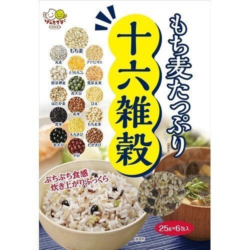 もち麦たっぷり十六雑穀 25g×6包 ＊種商