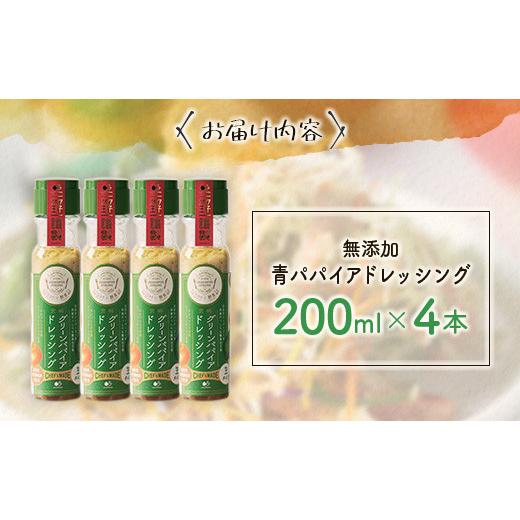 ふるさと納税 宮崎県 新富町 《無添加》青パパイアドレッシング（200ml×4本）