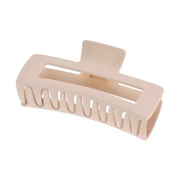 soosda 馬卡龍色 方形 大尺寸 盤髮 鯊魚夾  奶油米白