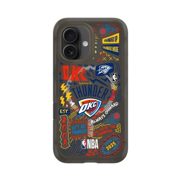 iPhone 16 AirX 本質黑 - NBA - 塗鴉系列-奧克拉荷馬市雷霆 Oklahoma City Thunder - Graffiti