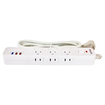 PHILIPS 飛利浦 4開6插快充USB電源延長線 CHP8460WA/96  1.8m  白色  1個