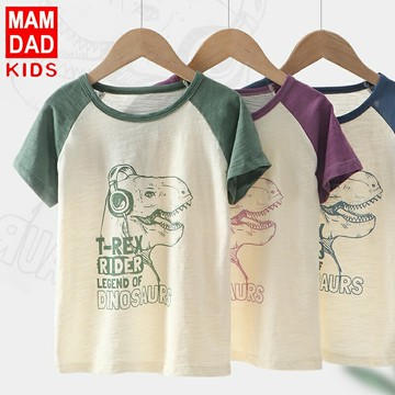 【透氣親膚】兒童短袖T恤 童裝T恤 寶寶上衣 打底衫 半袖T恤 夏季短袖 純棉面料 卡通印花 男女童通用 幼兒園日常穿搭