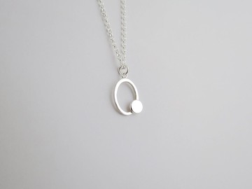 裸系 - 圓形 | 細項鍊 925純銀 鎖骨鍊 簡約 手工銀飾