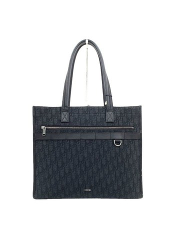 dior 黑色 老花帆布托特包 手提包