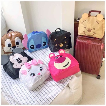 天藍小舖-迪士尼系列大頭人物可折疊收納行李袋-共7色-$399【A11114236】