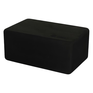 QMAT 厚瑜珈磚 輔助腿部延展 調整骨盆角度 瑜珈練習理想夥伴  15 x 10.5 x 23.5cm  黑色  1個