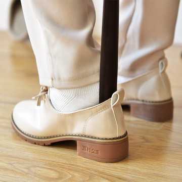 鞋拔 櫸木實木質自立式鞋拔子超長加長把長柄鞋拔提鞋器穿鞋器把子鞋抽【MJ2011】