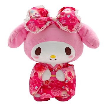 SANRIO 三麗鷗 My Melody 美樂蒂 絨毛娃娃  21.5cm  和服 粉色 + 白色  1個