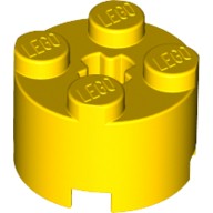 圓形磚 2x2 黃色 3941