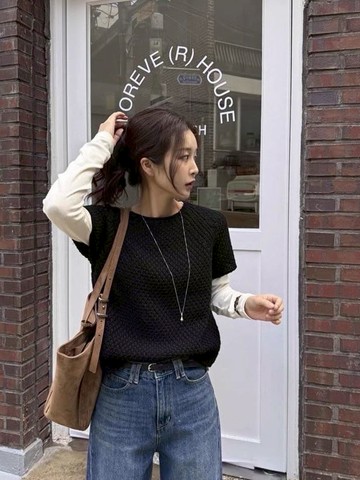 冬天層次穿搭的時尚針織