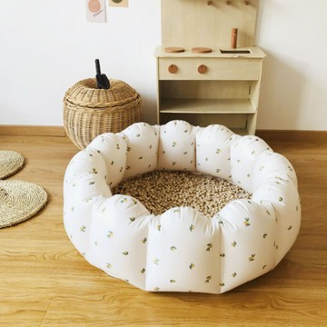 Ins風新款兒童充氣花瓣水池寶寶圓形戲水波波池嬰兒游泳池可折疊