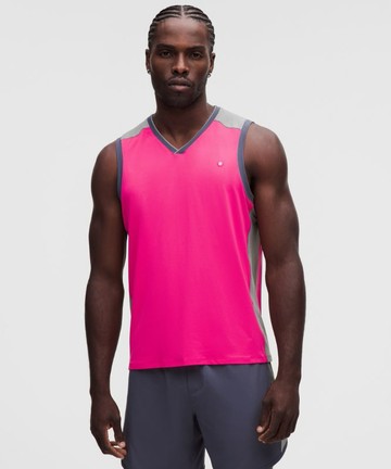 Pique Mesh-Panel Sleeveless Tennis Shirt Size XS