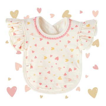 【SISSO有機棉】愛心朵朵天絲棉法式圍兜