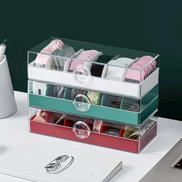 隱形眼鏡分隔收納盒/美瞳盒(附蓋)-多色可選 奢華紅