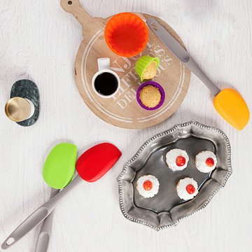 韓國sillymann 100%鉑金矽膠長柄抹刀 - 紅