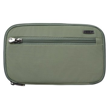 TRAVELON 防盜旅遊護照包  抹茶綠  23 x 13.8 x 1.5cm 前拉鍊層長 15cm 主拉鍊層 20.5cm 護照層 11cm 卡片層 9cm