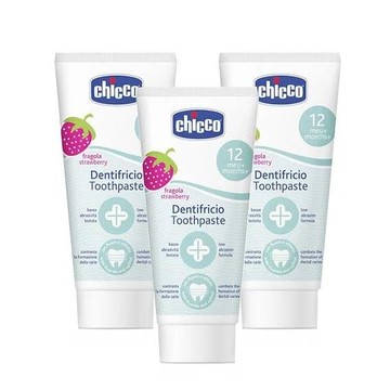 Chicco兒童含氟牙膏量販3入組-水果草莓(CCA630035) 417元