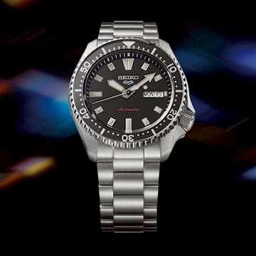 SEIKO 精工 5 Sports SKX 經典復刻機械錶 1212購物節 送禮推薦-銀X黑/42.5mm (SRPL85K1/4R36-17K0D)_SK045