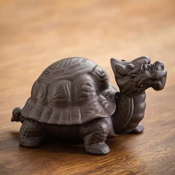 可養創意高檔紫砂龍龜茶寵茶過濾功夫茶具茶道茶水分離茶漏托架器