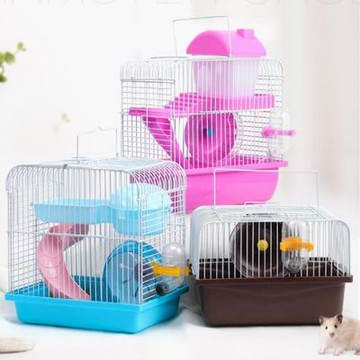 【倉鼠籠子-城堡款-24*18*30cm-1款/組】豪華別墅城堡單雙層新手倉鼠用品-7909001