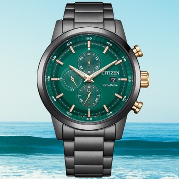 CITIZEN 星辰 光動能三眼計時手錶 送禮推薦 CA0746-85X