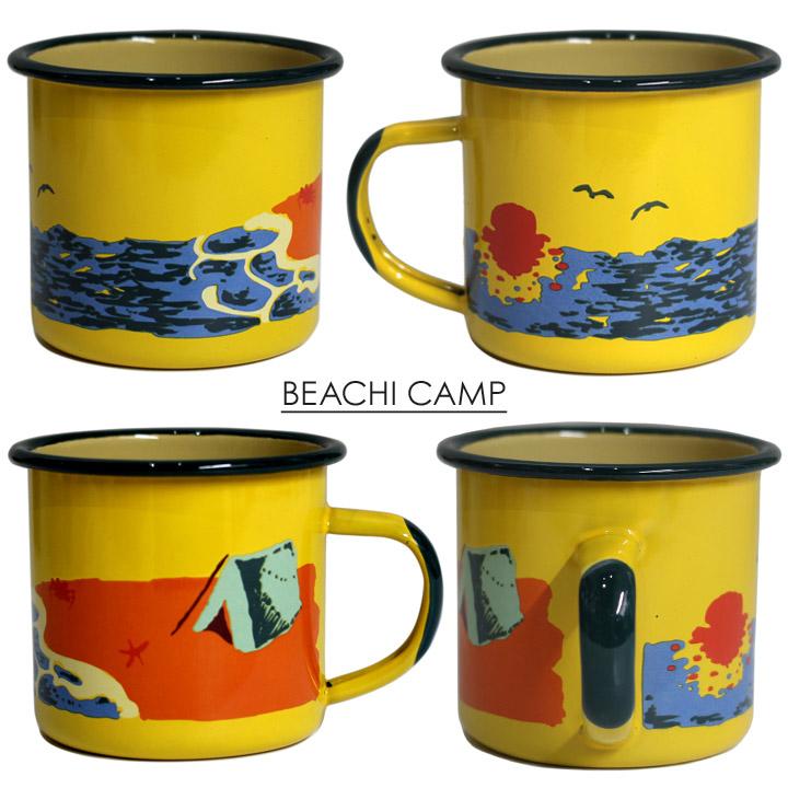 ホーロー マグカップ BEACH GUY GOES MOUNTAIN VINTAGE MUG 12oz