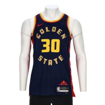 Nike GSW MNK DF 24 男款 藍黃色 NBA 勇士隊 城市版 Curry 球衣 背心 FQ4342-422