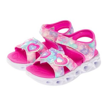 SKECHERS 女嬰童涼拖鞋系列 HEART LIGHTS SANDALS (303115NPKMT)