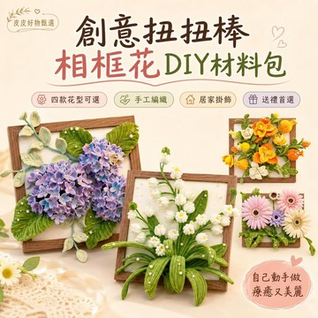 扭扭棒 相框花DIY材料包 手工編織 居家掛飾 親子手作 花藝擺件 生日禮物 畢業禮物 手作材料包 DIY手作 療癒小物