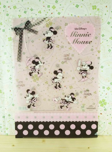 【震撼精品百貨】Micky Mouse 米奇/米妮  L型文件夾-紫圓點 震撼日式精品百貨