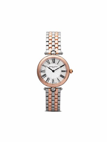 Frederique Constant - Classics Art Déco Round 30mm - women - Rose Gold Plated Stainless Steel/stainless steel - One Size - Silver