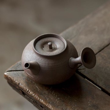 碌心粗陶綁繩茶壺 大號單壺  原礦陶瓷 大容量側把壺 功夫泡茶器