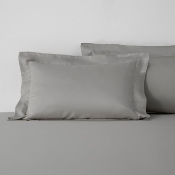 PALETTE300織素色天絲歐式枕套2入 月霧灰