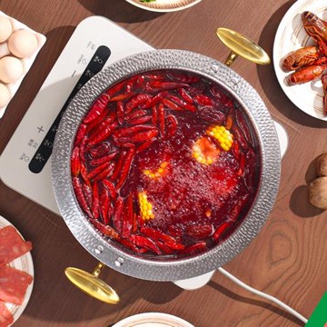 歐創特厚304不銹鋼錘紋鍋電磁爐燃氣灶通用涮鍋