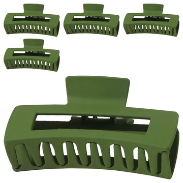 造型鯊魚夾 大方夾 塑膠材質 方形款  25g  軍綠色