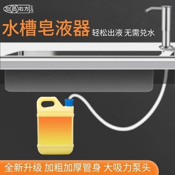 ⚡免運臺灣有貨⚡廚房皂液器不銹鋼水槽洗菜碗盆洗滌劑洗潔精按壓器瓶子延長管配件