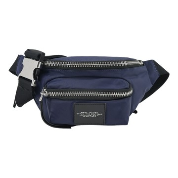 MARC JACOBS THE BIKER 拉鍊前口袋尼龍腰包-藍