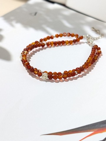 【 大陸紅瑪瑙手鍊 - 勇氣與自信】花語能量 台灣手作天然石