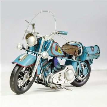 {保固一年 可打統編}復古哈雷摩托車模型擺件懷舊裝飾品創意禮物客廳酒柜家居裝飾擺件