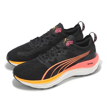 Puma 慢跑鞋 ForeverRun Nitro 男鞋 黑 橘 氮氣中底 緩衝 運動鞋 37775724