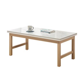 【唯熙傢俱】喬莉原木雙色4尺石面大茶几