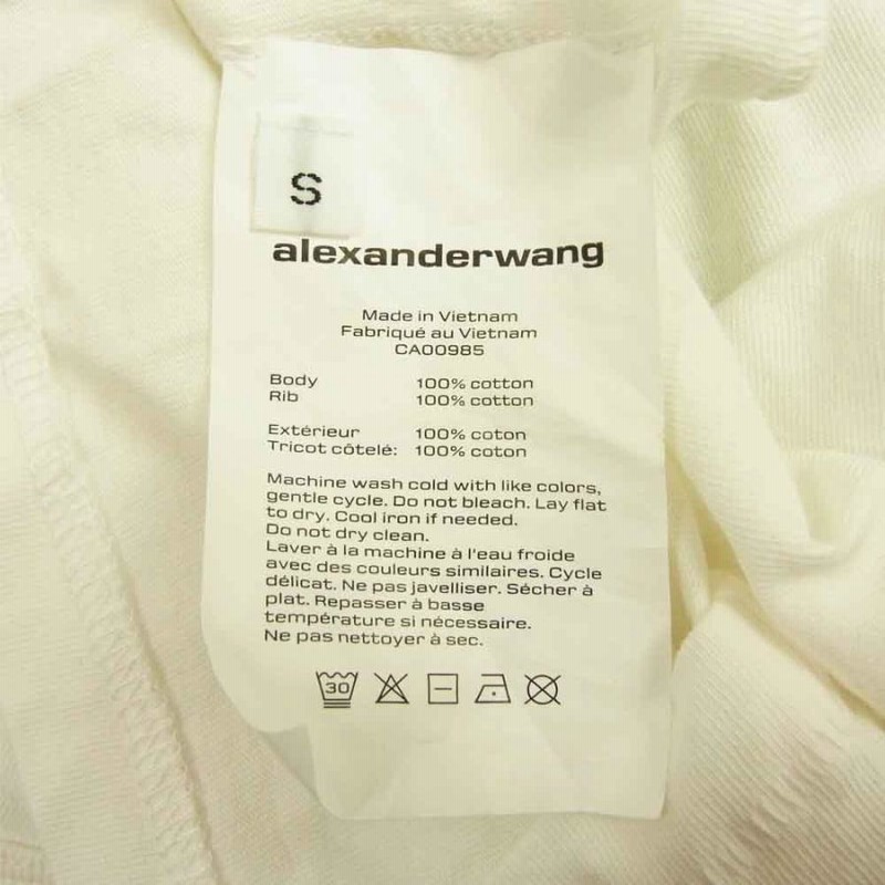 Alexander Wang アレキサンダーワン CA00985 ポケット付き ショート丈 半袖 Tシャツ ホワイト S【中古】 |  LINEブランドカタログ