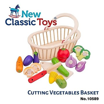 荷蘭 New Classic Toys 蔬果籃切切樂 - 10589 #木製玩具 #切切樂 #家家酒